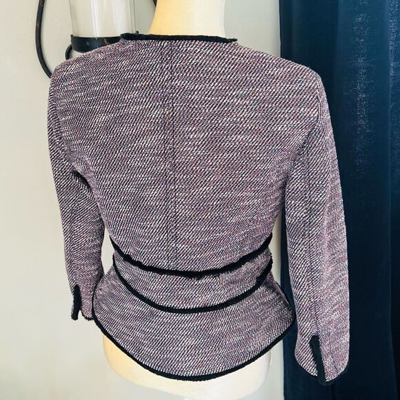 Banana Republic Textured Tweed Blazer Jacket, Size 4, Navy/Red/Multi, NWOT - Picture 11 of 12